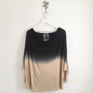 Young Fabulous & Broke Blue Ombré Slouchy Top S